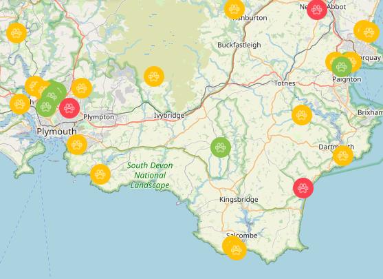 Pawsome map pin points best dog walks