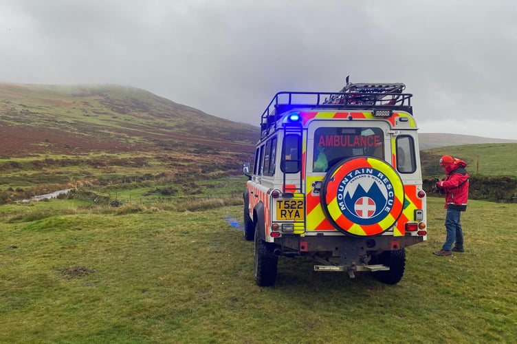 North Dartmoor Search and Rescue Team locating the missing dog walkers