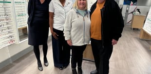 Totnes Specsavers teams up with Purple Angel charity