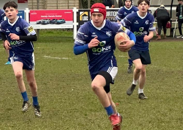 A strong carry for Kingsbridge U14s