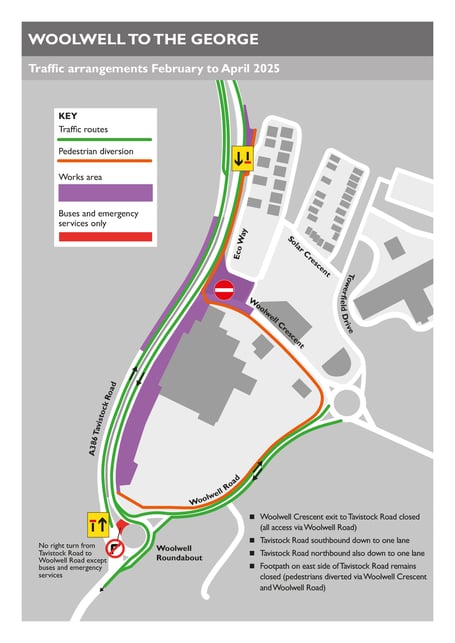 Woolwell to the George update map