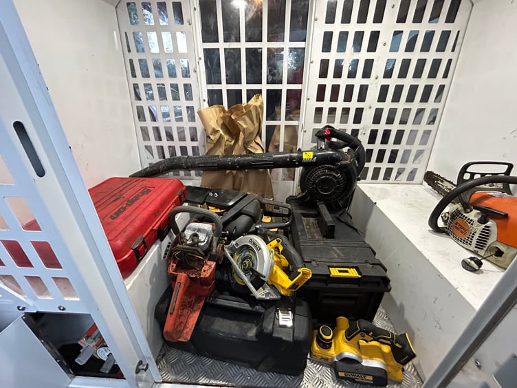 Tools seized by the Totnes Neighbourhood Team at a separate incident could be donated to Landworks to replace the stolen items