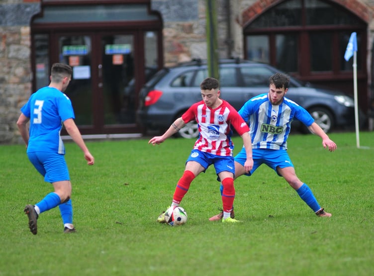 South Devon Football League. Match action from the Belli Cup as Newton Abbot 66 play Newton Abbot Spurs 2nds. Not a good day day at Osborne Park for '66 as they went down by three goals to nil to their near neighbours