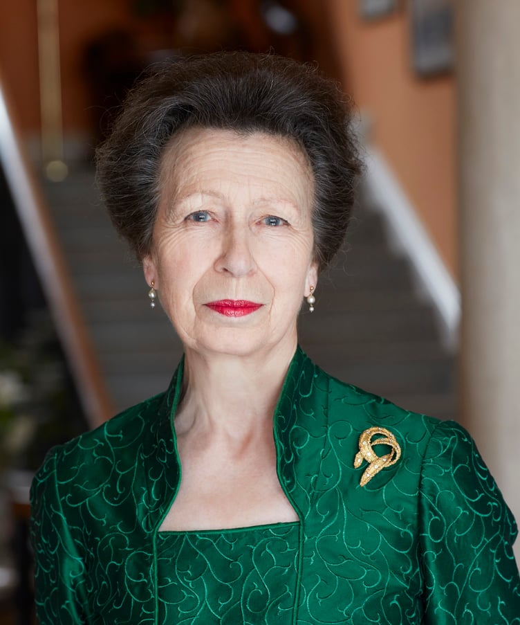 Obligatory credit: Photograph by JOHN SWANNELL/CAMERA PRESS.
HRH Princess Anne, The Princess Royal, wearing an emerald green dress and matching jacket, pictured at  Gatcombe Park in a photograph taken to mark her 70th birthday.