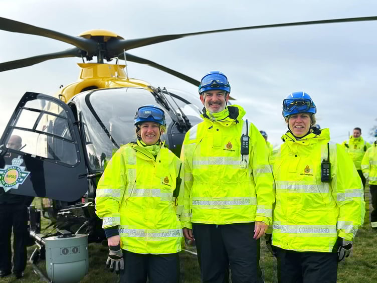 New recruits by rescue helicopter