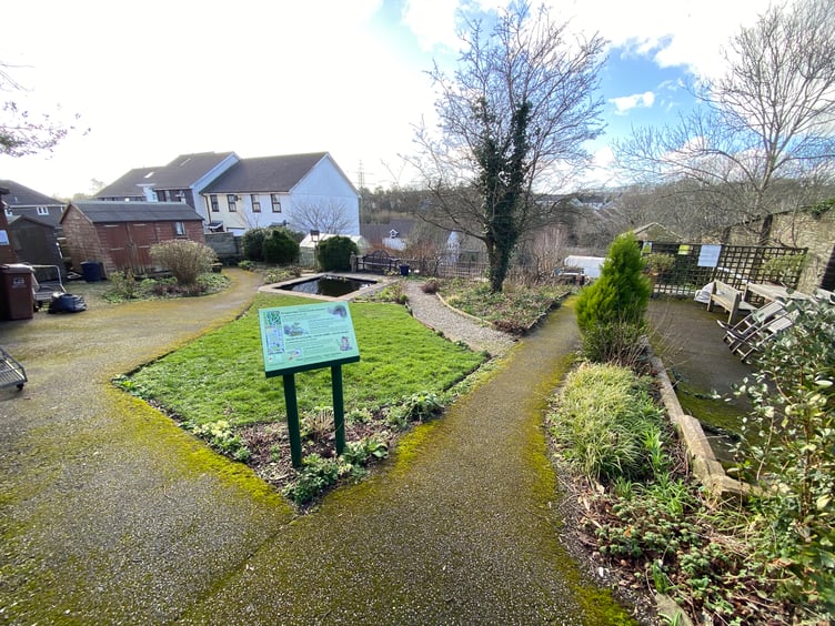 The garden is tucked away in a narrow alley off Fore Street
