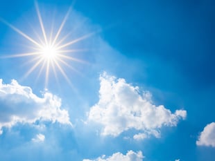 Sunny today with a light breeze, partly cloudy tomorrow