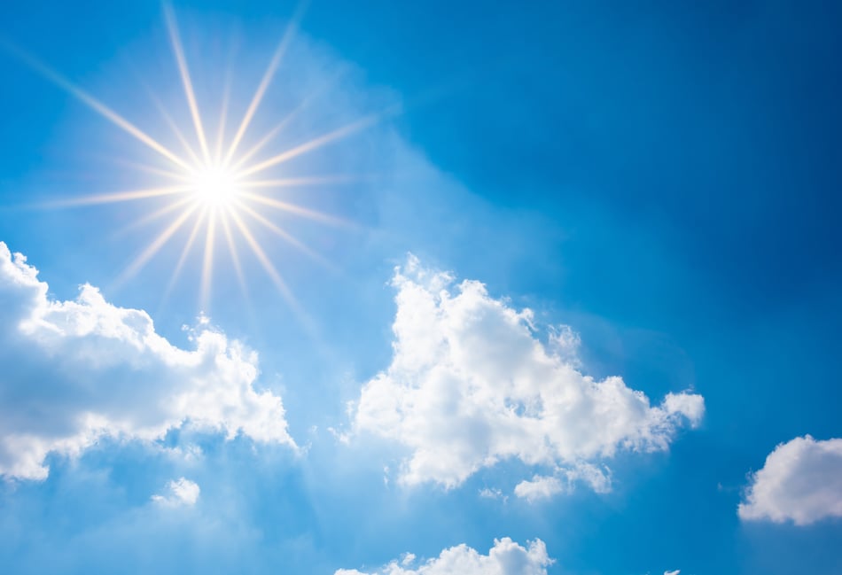 Sunny today, possible light rain tomorrow