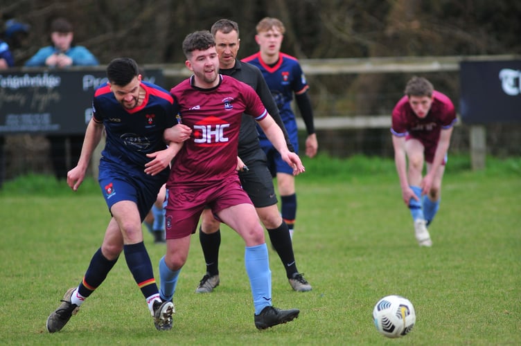 South Devon Football League Herald Cup action from Chudleigh Athletic versus East Allington United  A single goal from East Allington ended Chudleigh's run in the Herald Cup