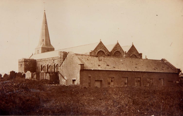 Malborough parish hall and church.