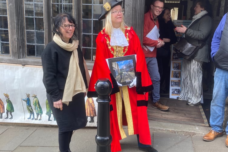 Chair of the Trustees Kate Wilson and Mayor of Totnes Cllr Emily Price