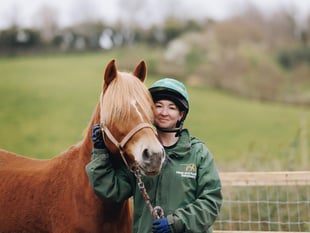 Eva Novi's 10,000ft skydive for Devon's equine charity