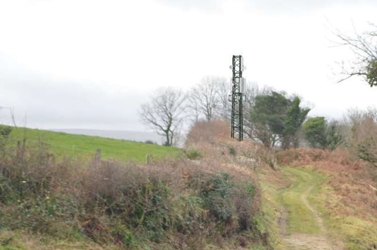 The proposed new mast on Dartmoor. Picture: Dartmoor National Park Authority