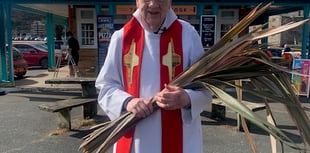 Palm Sunday procession through Totnes