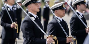 Royal Navy officers pass out at Dartmouth's Britannia College