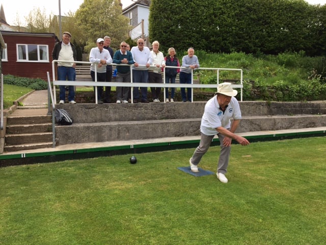 President Keith Baston opens the green