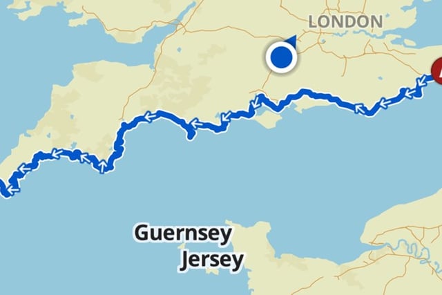 Callum Wilkinson's charity hike from Dover to Lands End