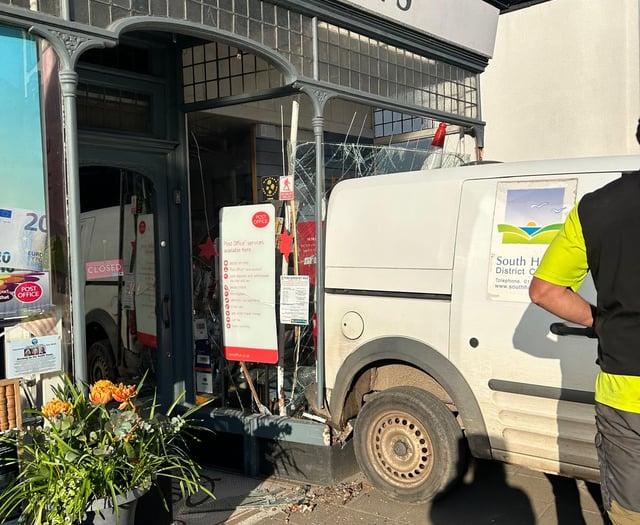 Van Crashes into Modbury Post Office