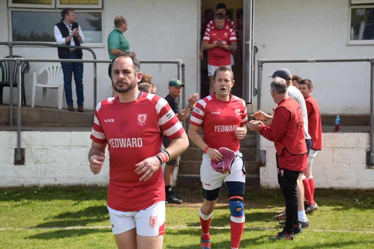 Liam Wills and Oli Masters making their final appearances for Salcombe RFC