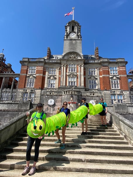 Fancy Dress Team winner of a Bottle of Salcombe Gin
The Very Hungry Caterpillar team were Becky Galea, Helen Dolan, Laura North and Laura Ellwell.