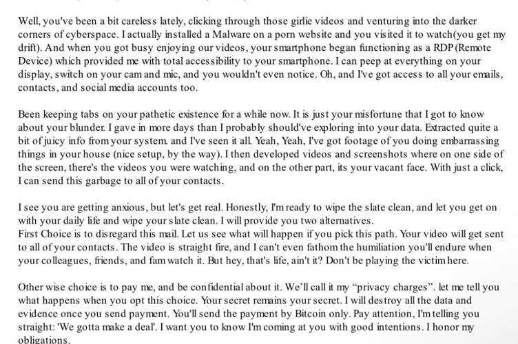 Example of a script scammers often use in these type of scams