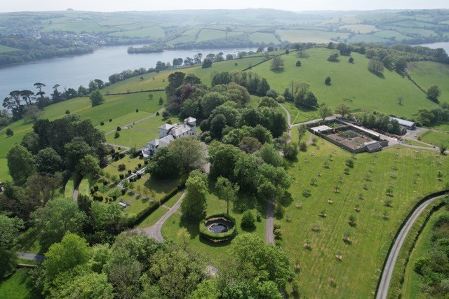 Sandridge Park Estate open garden aerial view