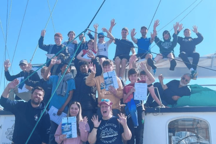 The students on board