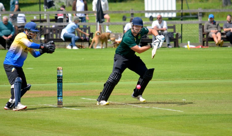 Cornwood batter Matt Skeemer, who hit 33 towards a 92-run win over Sandford