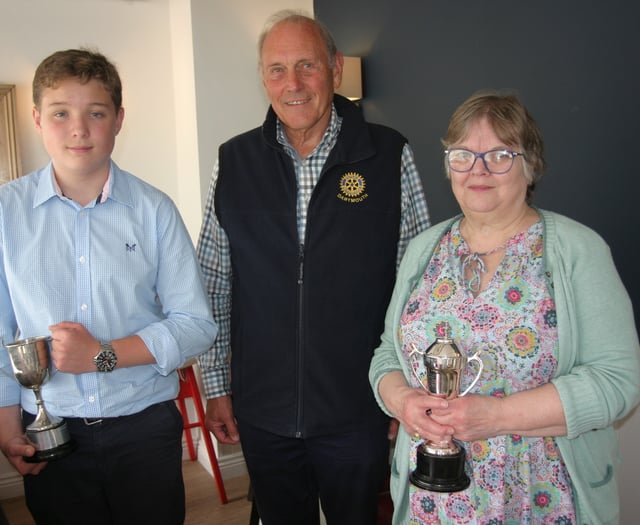 Dartmouth Rotary honours Janet Kidson, Ben Theaker