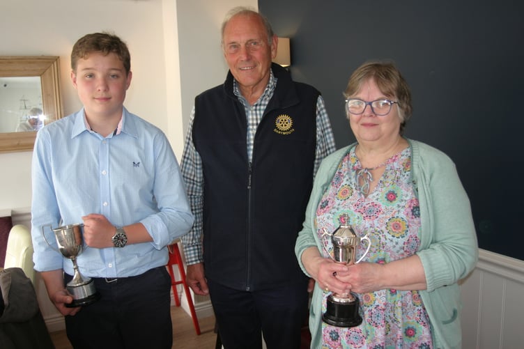 Ben Theaker, and Janet Kidson with their Rotary Community Awards