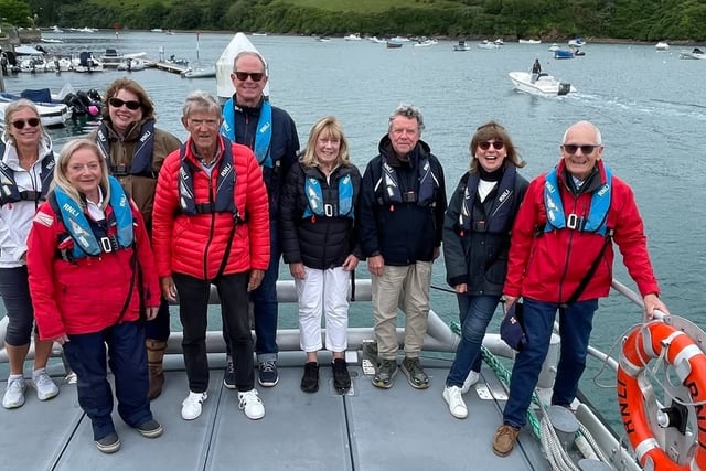 Salcombe RNLI fundraisers enjoy a trip out to sea