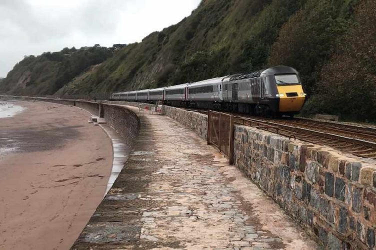 The sea wall at Dawlish (courtesy Network Rail)