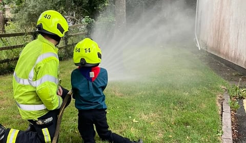 1st Ivybridge Scouts enjoy safety presentation and fire engine tour