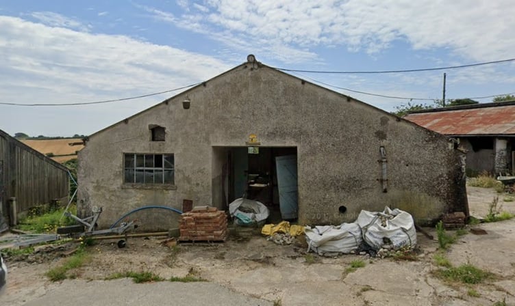 The derelict dairy building at Swannaton (Image courtesy: Google Street View)