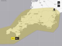 Yellow weather warning issued for Devon