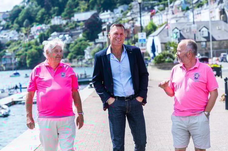 Ed Botterill, Dartmouth Regatta Chairman; Ian Baker, MD at Baker Estates; Hilary Bastone, President of Dartmouth Regatta
