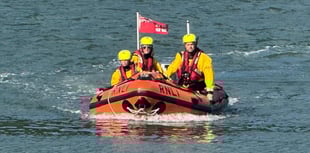 Dart RNLI rescue golden labrador Molly from fall near Dartmouth Castle