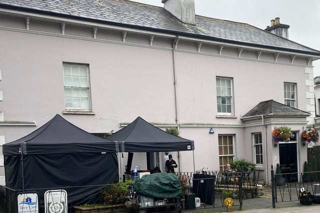 Beyond Paradise filming at Tavistock social club