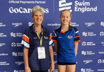 Chloe Weeks represents Kingsbridge Kingfishers on the national stage