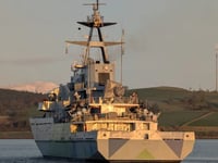 HMS Mersey guards Dartmouth Regatta