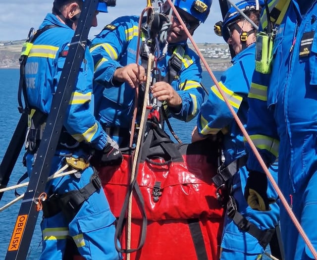 Coastguard rescues dog from cliff edge in daring operation
