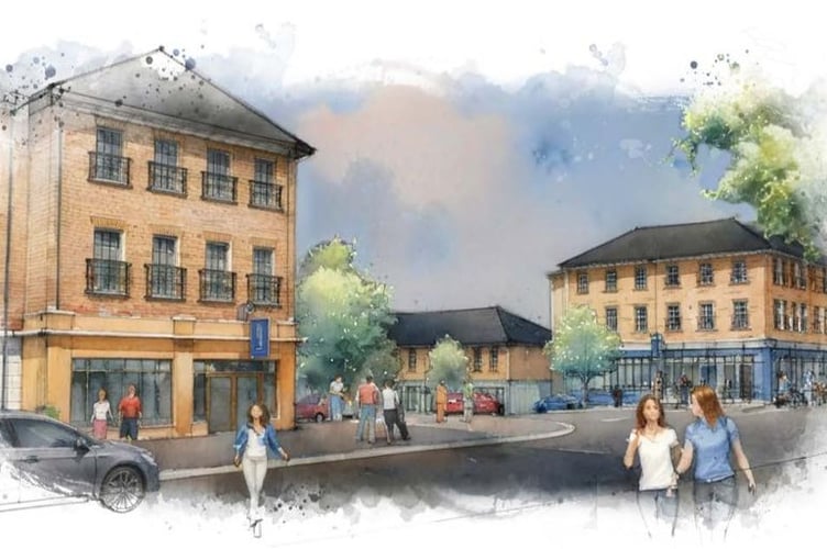 Artists impression of the local centre by DMA Architects