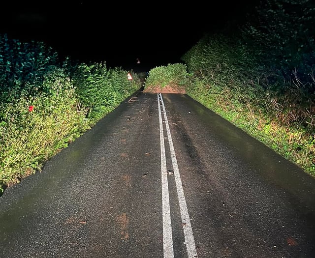 A379 blocked and Kingsbridge flooded after rain