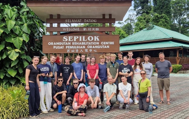 Students from Dartmouth Academy at Sepilok Orangutan Rehabilitation Centre