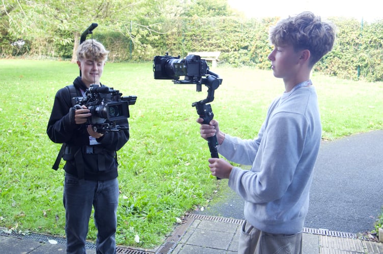 KCC students getting to grips with the kit