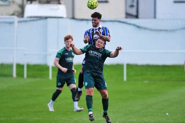 South Devon Football League Premier Division. Match action from Newton Abbot Spurs 2nds versus Buckfastleigh Rangers. A good day at the Rec for Spurs who romped home with a 8-0 win.