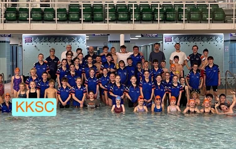 Members of Kingsbridge Kingfisher Swimming Club