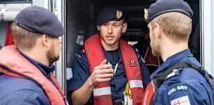 Navy cadets in Devon rescue drill