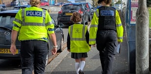 Schoolchildren join police for road safety