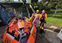 Dart RNLI rescues dog and owner